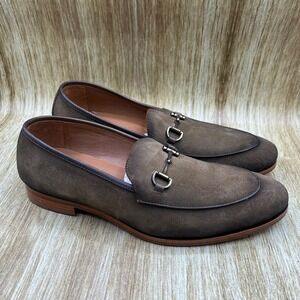 Taft The Russel Loafers Men's Size 10 EU 43 Taupe Suede‎ Handcrafted Spain Shoes